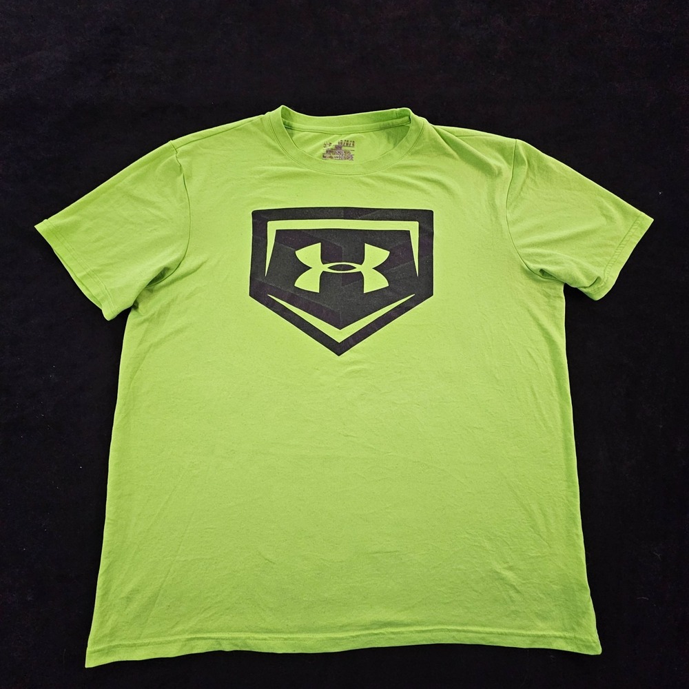 Under Armour Baseball King of Diamonds‎ Yellow Short Sleeve T-Shirt Men's L